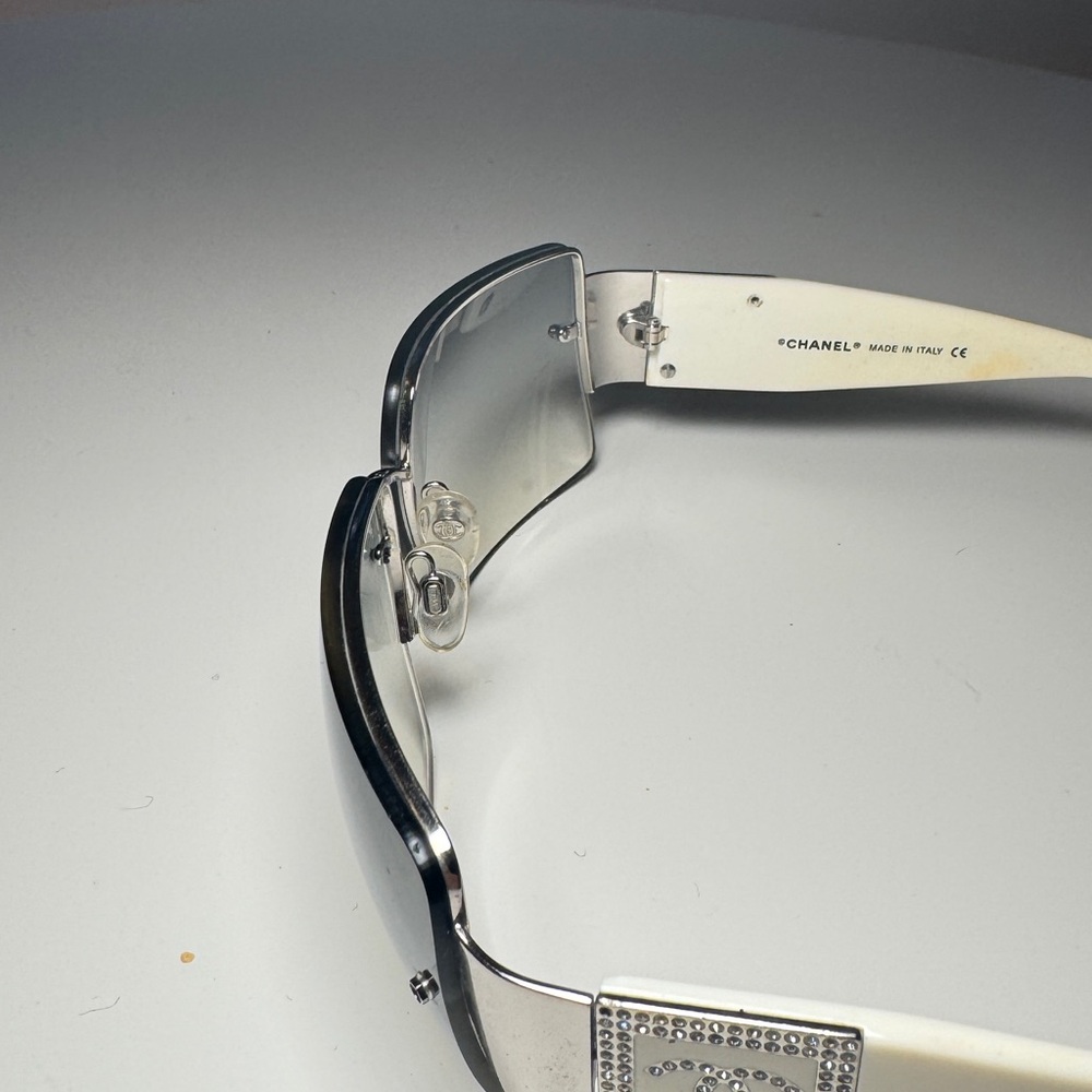 CHANEL RHINESTONE SUNGLASSES white 4095-B - Picture 2 of 8